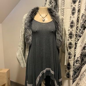She + Sky grey cardigan sweater